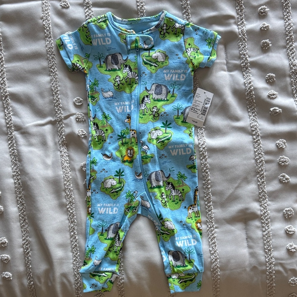 The Children's Place My Family is Wild One Piece Sleeper